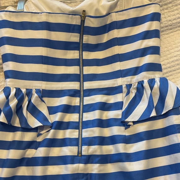 Lilly Pulitzer Strapless Blue and White Dress - Picture 3 of 5